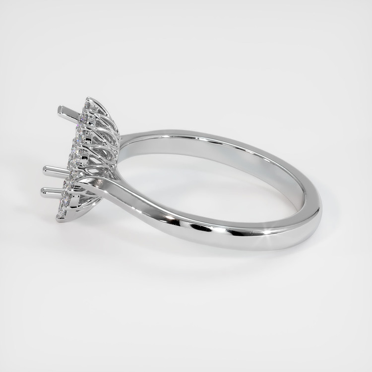 14K White Gold Antique Style Ring Setting