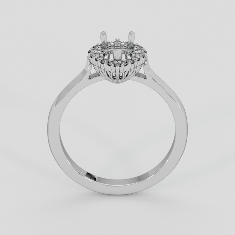 14K White Gold Antique Style Ring Setting