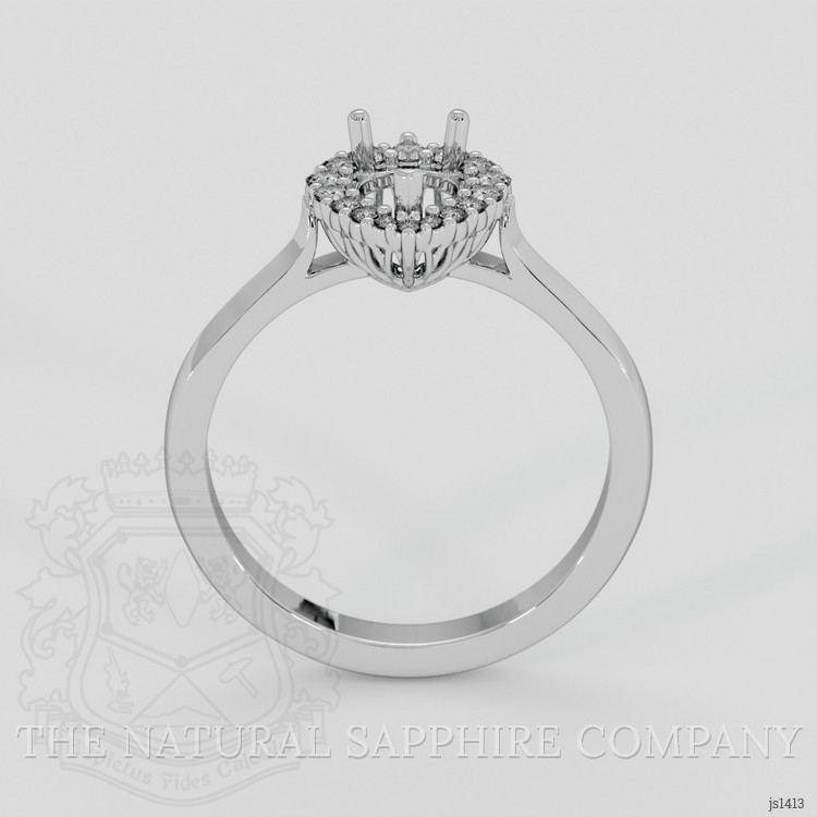 14K White Gold Antique Style Ring Setting