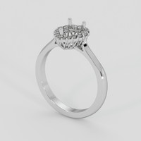 18K White Gold Antique Style Ring Setting Video