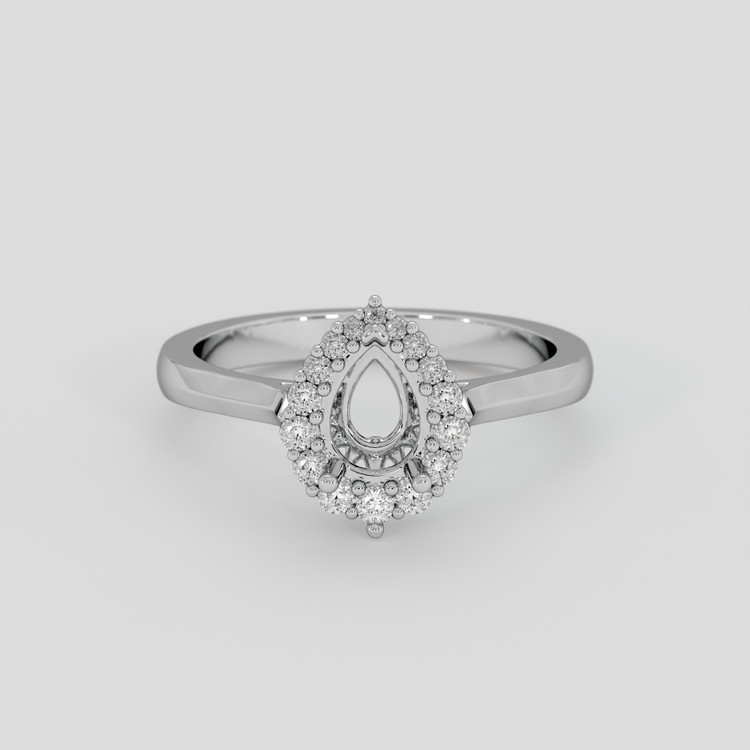 18K White Gold Antique Style Ring Setting