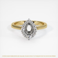 14K White & Yellow Antique Style Ring Setting Image
