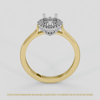 14K White & Yellow Antique Style Ring Setting Image