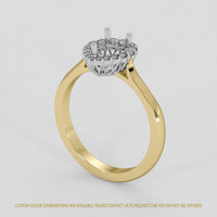 18K White & Yellow Antique Style Ring Setting Video