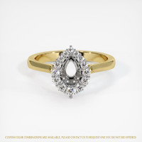 18K White & Yellow Antique Style Ring Setting Image