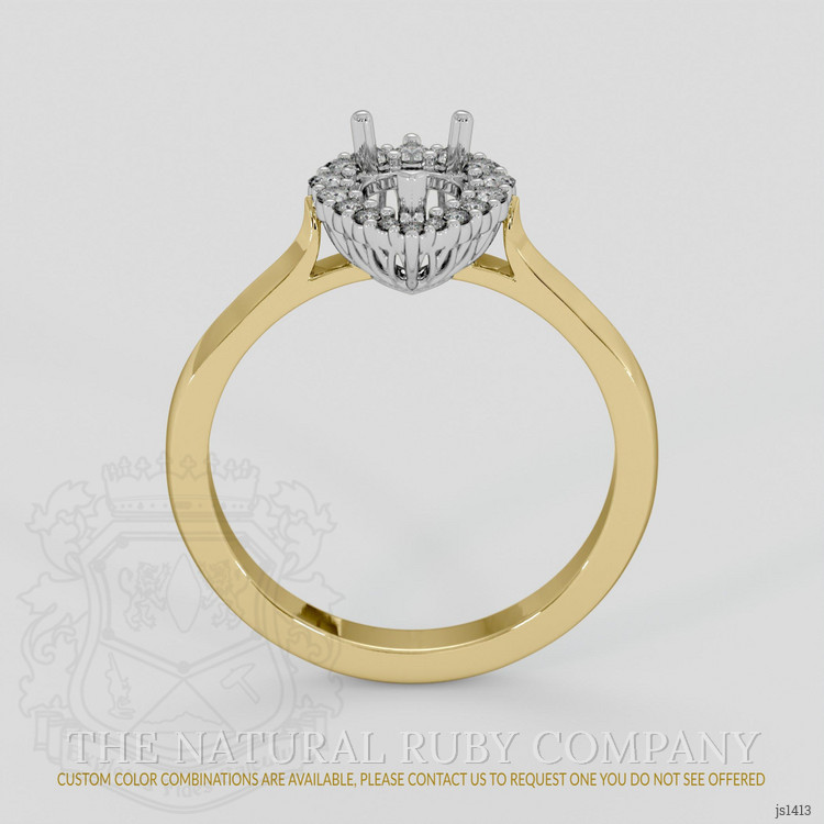 18K White & Yellow Antique Style Ring Setting