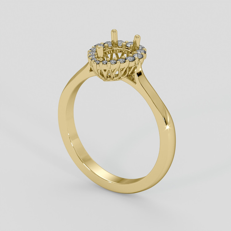 10K Yellow Gold Antique Style Ring Setting