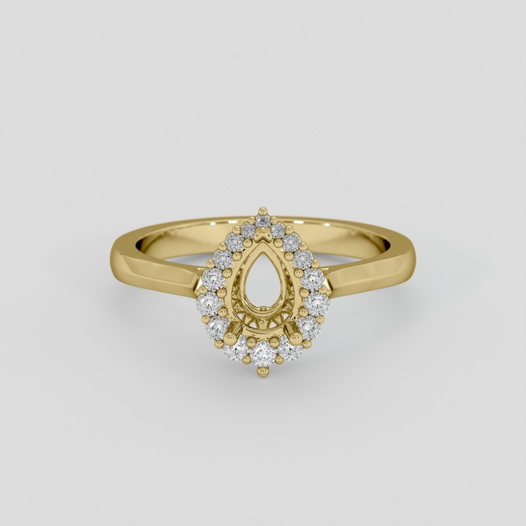 14K Yellow Gold Antique Style Ring Setting