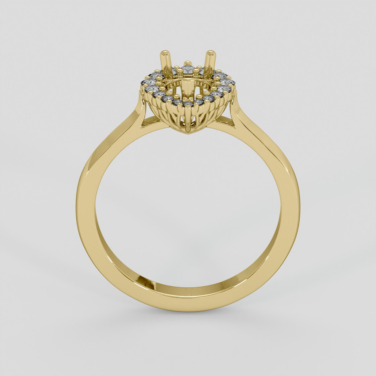 14K Yellow Gold Antique Style Ring Setting