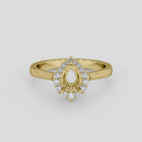18K Yellow Gold Antique Style Ring Setting Image