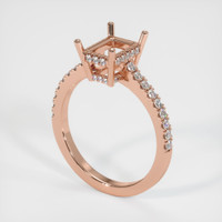 14K Rose Gold Pave Ring Setting Video