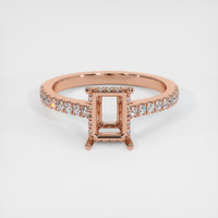 14K Rose Gold Pave Ring Setting Image