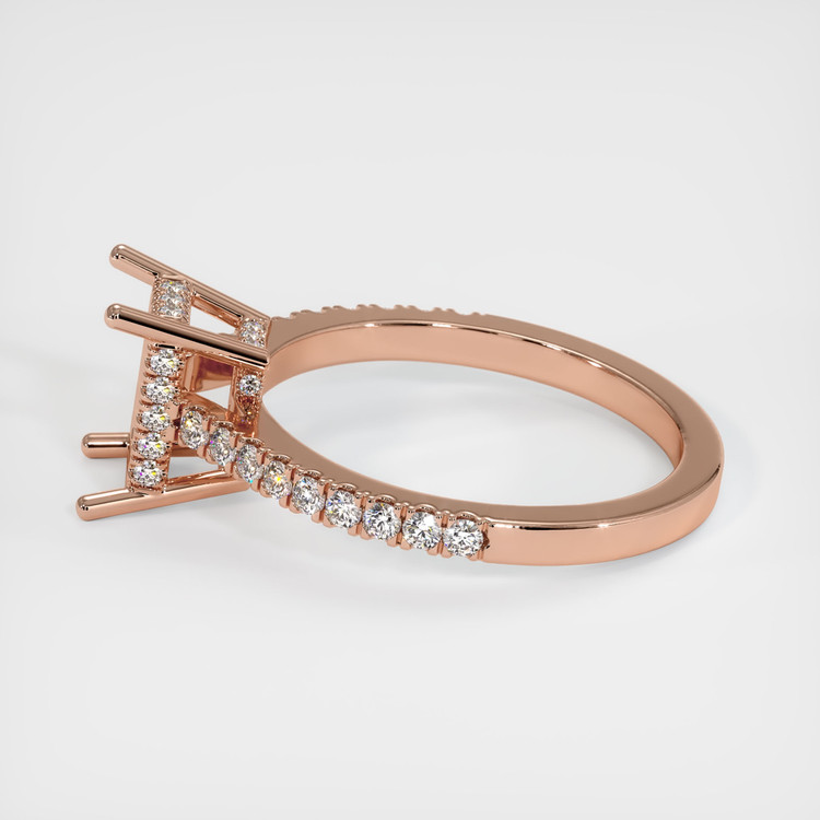 14K Rose Gold Pave Ring Setting