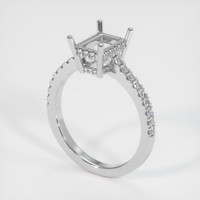 14K White Gold Pave Ring Setting Video