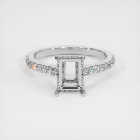 14K White Gold Pave Ring Setting Image
