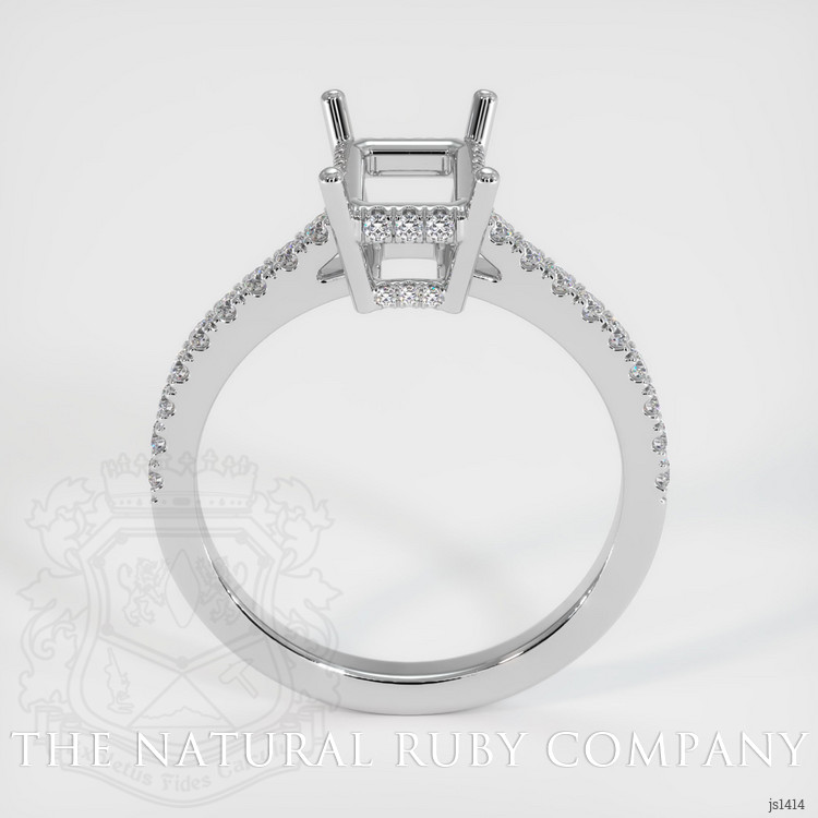 14K White Gold Pave Ring Setting
