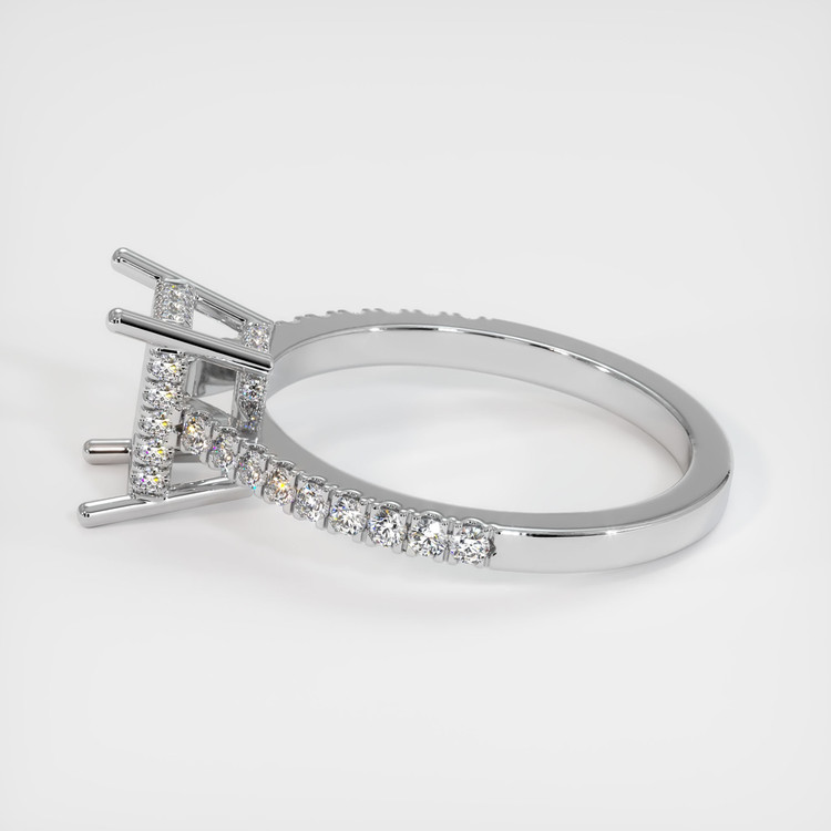 18K White Gold Pave Ring Setting