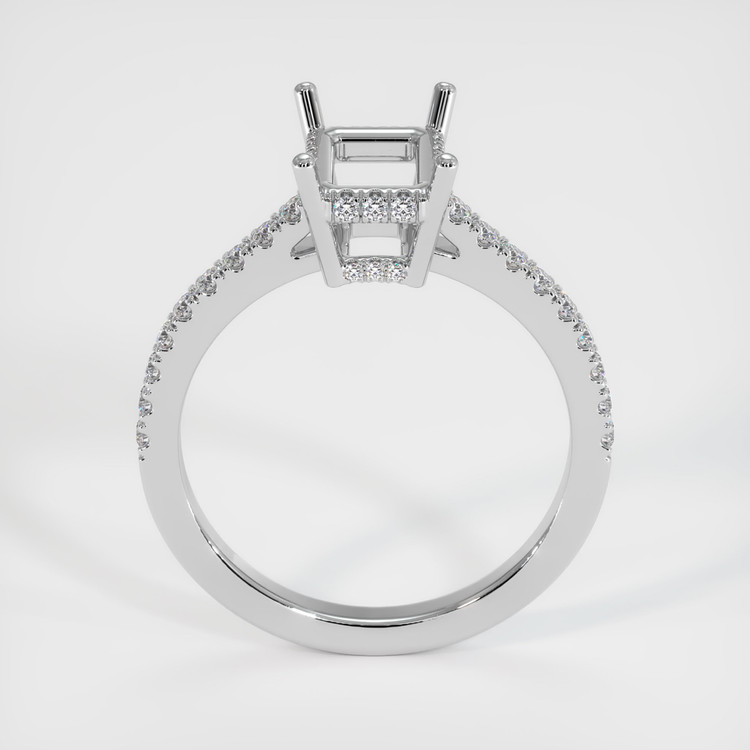 18K White Gold Pave Ring Setting