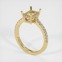 14K Yellow Gold Pave Ring Setting Video