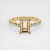 14K Yellow Gold Pave Ring Setting Image