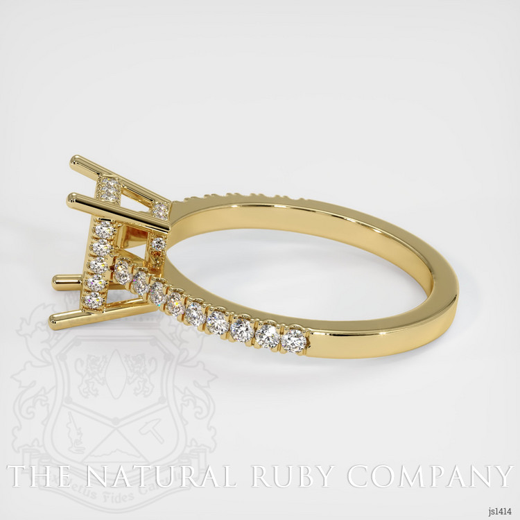 14K Yellow Gold Pave Ring Setting
