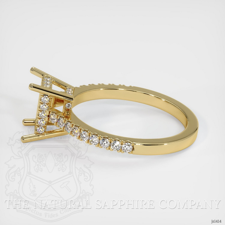 14K Yellow Gold Pave Ring Setting