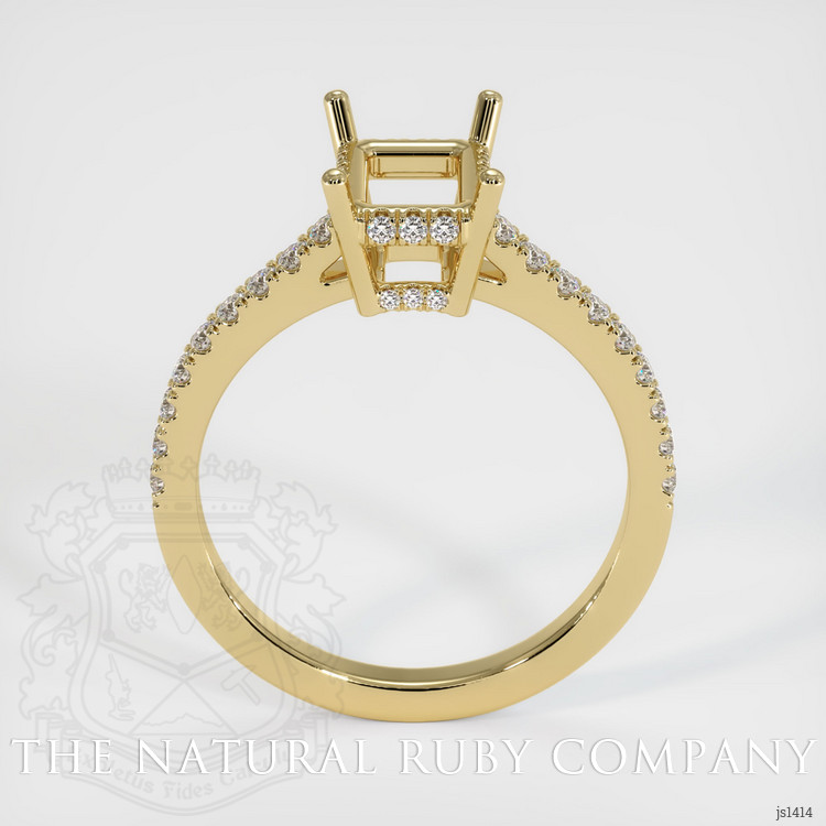 14K Yellow Gold Pave Ring Setting