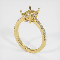 18K Yellow Gold Pave Ring Setting Video