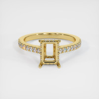 18K Yellow Gold Pave Ring Setting Image