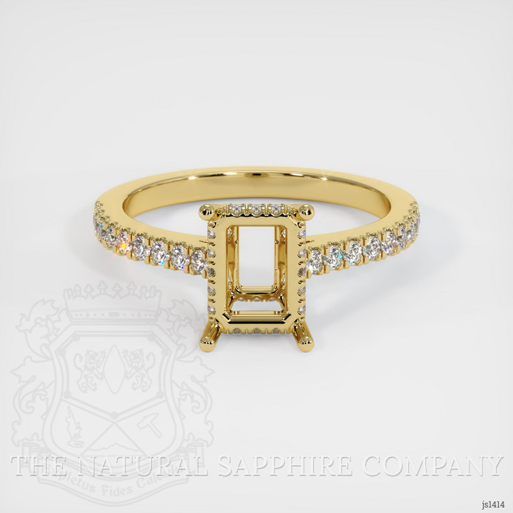 18K Yellow Gold Pave Ring Setting