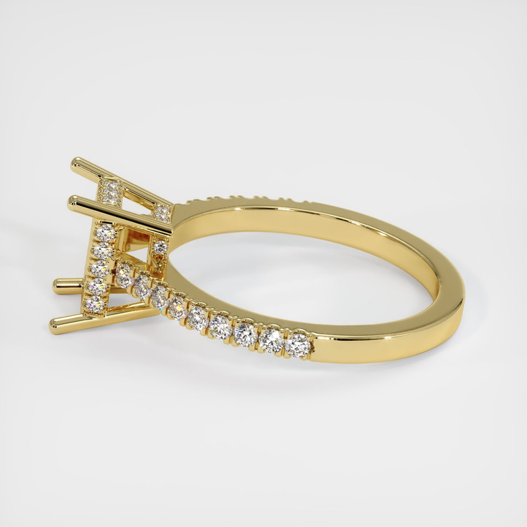 18K Yellow Gold Pave Ring Setting