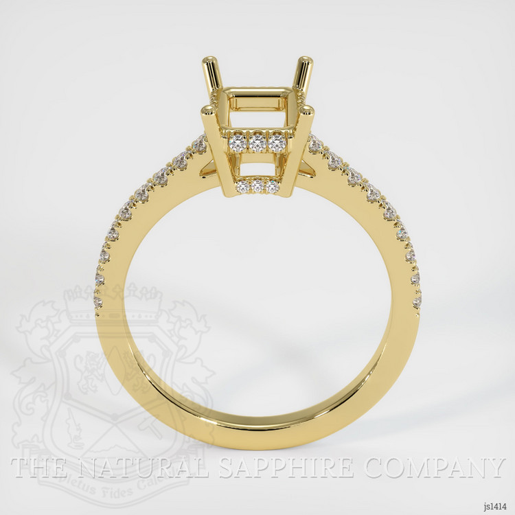 18K Yellow Gold Pave Ring Setting