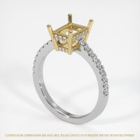 14K Yellow & White Pave Ring Setting Video