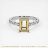 18K Yellow & White Pave Ring Setting Image