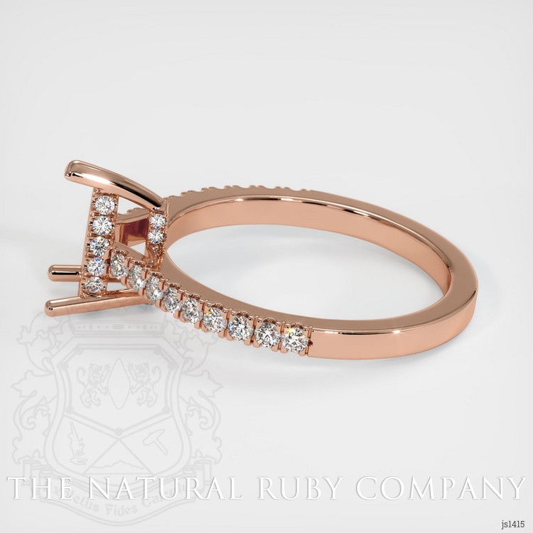 14K Rose Gold Pave Ring Setting