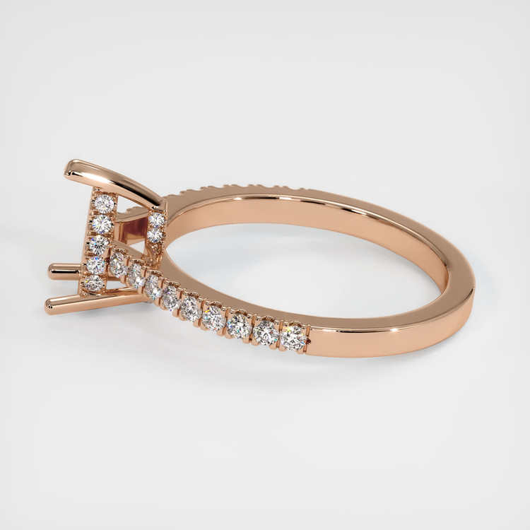18K Rose Gold Pave Ring Setting