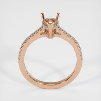 18K Rose Gold Pave Ring Setting Image