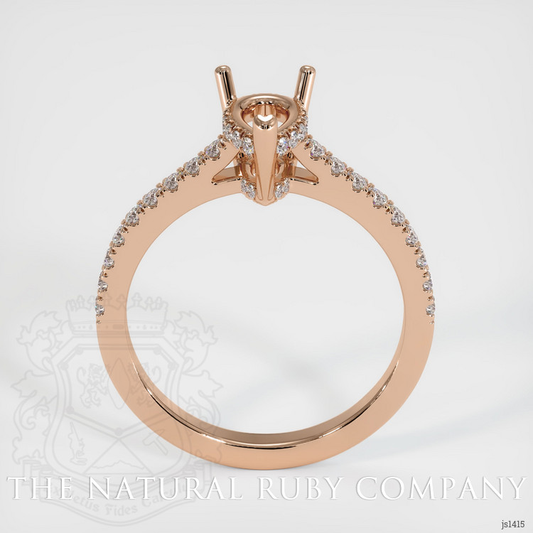 18K Rose Gold Pave Ring Setting