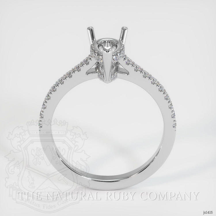 10K White Gold Pave Ring Setting