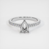 14K White Gold Pave Ring Setting Image