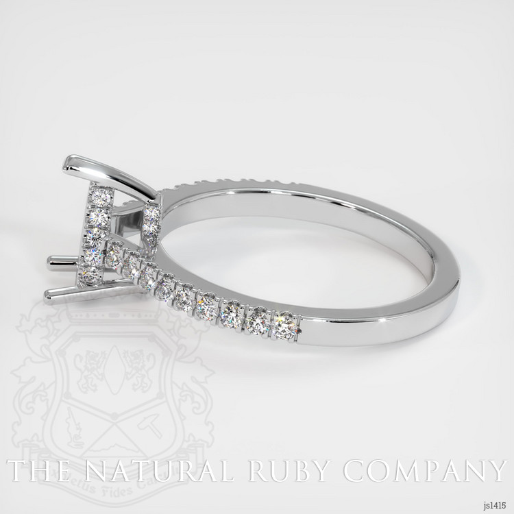 14K White Gold Pave Ring Setting