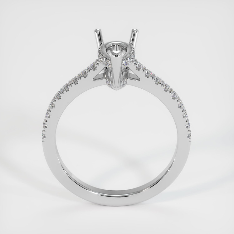 18K White Gold Pave Ring Setting