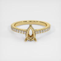14K Yellow Gold Pave Ring Setting Image