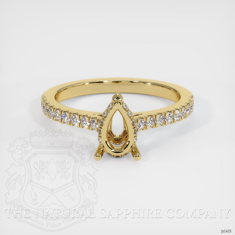 14K Yellow Gold Pave Ring Setting