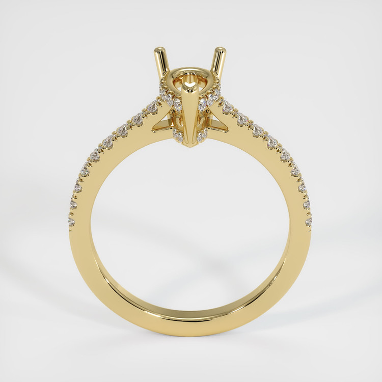 14K Yellow Gold Pave Ring Setting