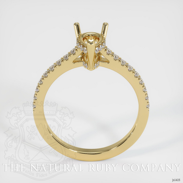 14K Yellow Gold Pave Ring Setting