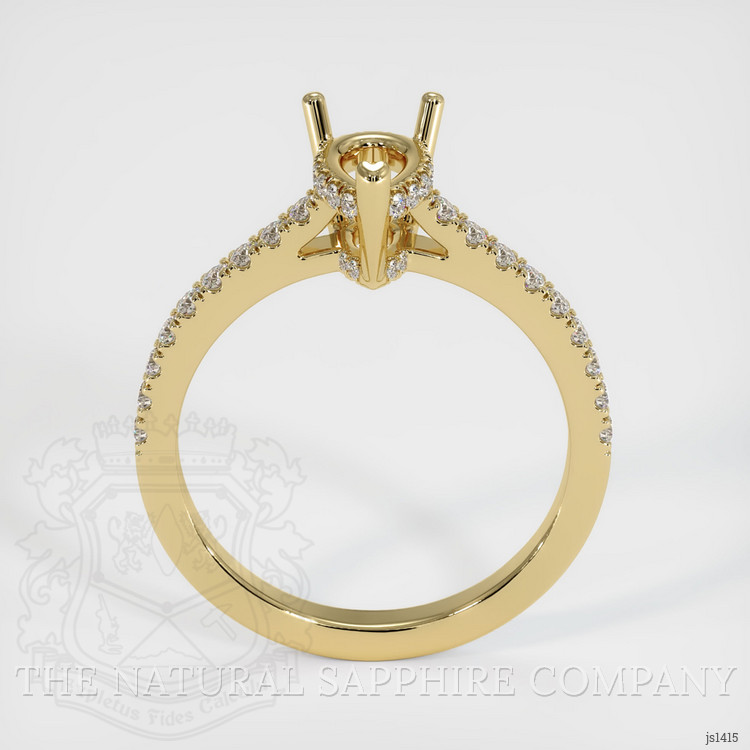 14K Yellow Gold Pave Ring Setting