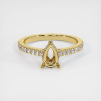 18K Yellow Gold Pave Ring Setting Image