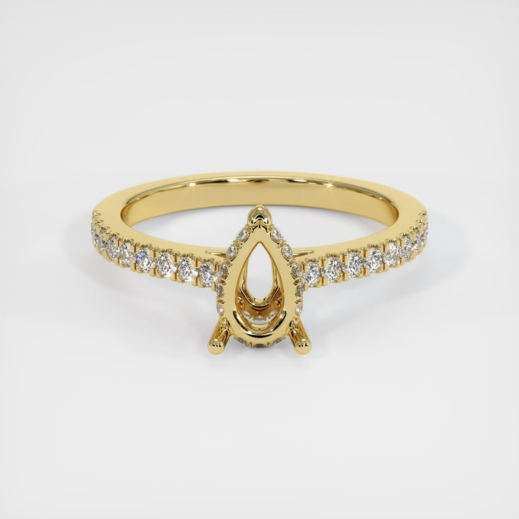 18K Yellow Gold Pave Ring Setting
