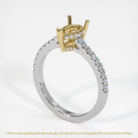 14K Yellow & White Pave Ring Setting Video